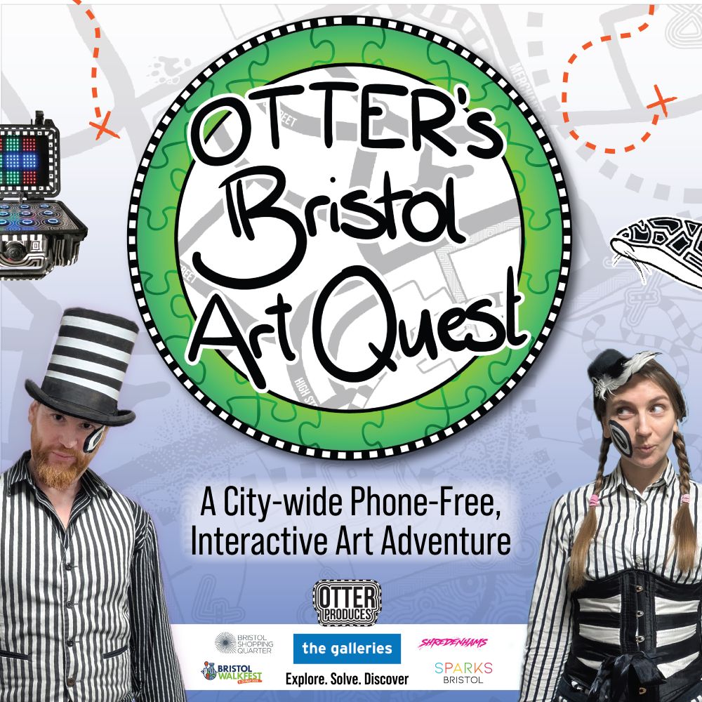 OTTERs Bristol Art Quest poster - Interactive puzzle adventure, scavenger hunt in bristol city centre - May 2026