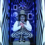 Black and white stripe OTTER with Pete Montford the Mechanical Memory Machine